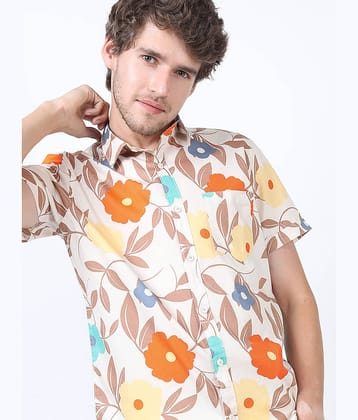 Ketch 100% Cotton Slim Fit Printed Half Sleeves Men's Casual Shirt - Multi ( Pack of 1 )