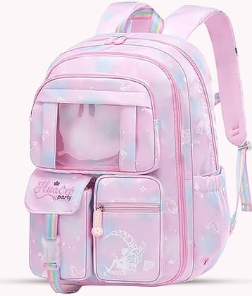 Tinytot Pink Polyester Backpack For Kids