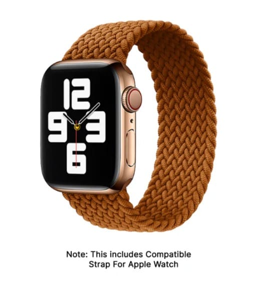 Mumbai - Artistic Braided Nylon Apple Watch Loop - Brown 44 MM