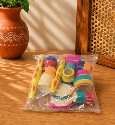 Handcrafted Lacquerware Wooden Kitchen Set