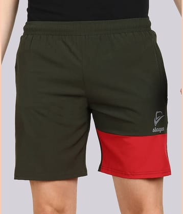 SLAGEN - Olive Green Polyester Men's Running Shorts ( Pack of 1 )