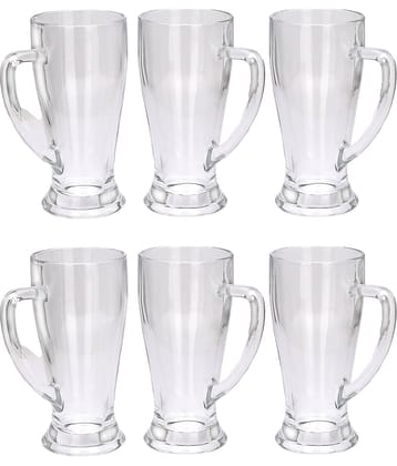 Somil Beer Mug Glasses Set,  250 ML - (Pack Of 6)