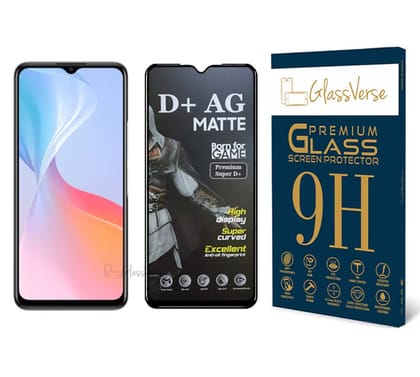 GlassVerse D+ Matte Tempered Glass With 18H Hardness For Vivo T1X Smartphone(Pack Of 1) With Free Installation Kit Full Screen Coverage If Received Damaged-6.58 Inch GlassVerse D+ Matte Tempered Glass With 18H Hardness For Vivo T1X Smartphone(Pack Of 1) 