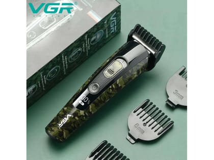 VGR V-271 Camouflage Professional Rechargeable Hair Clipper Trimmer 150 min Runtime 4 Length Settings (Multicolor)