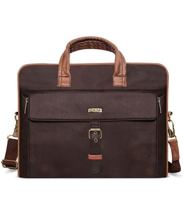 Lorem Brown Faux Leather Office Bag - Brown