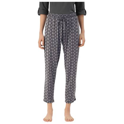 Enamor Women Lower Athleisure|E048-Block Aop Blue Night Combo / L