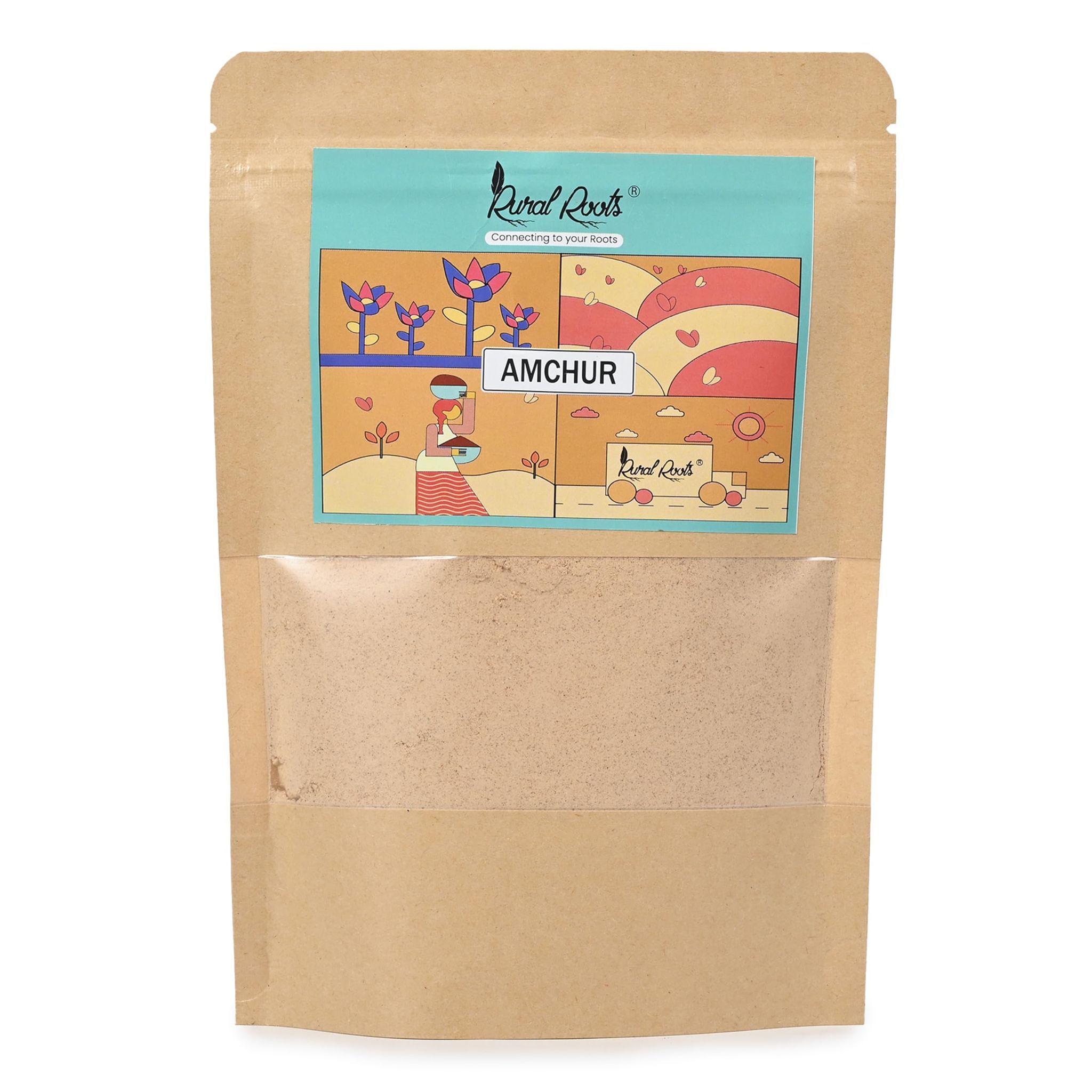 Rural Roots Amchur Powder - 200 Gram | Vegetable Masala | Sun-Dried Raw Mango Spice for Tangy Taste | Organic Dry Mango Powder | Khatai 100% Vegan, Gluten Free & No Preservatives