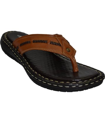 Ajanta Tan Flip Flops