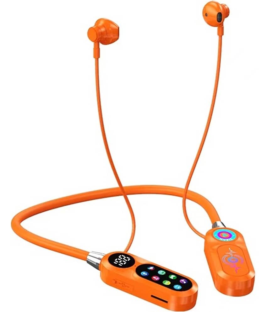 Life Like Bluetooth Neckband With 100 Hours Working Playtime - Orange