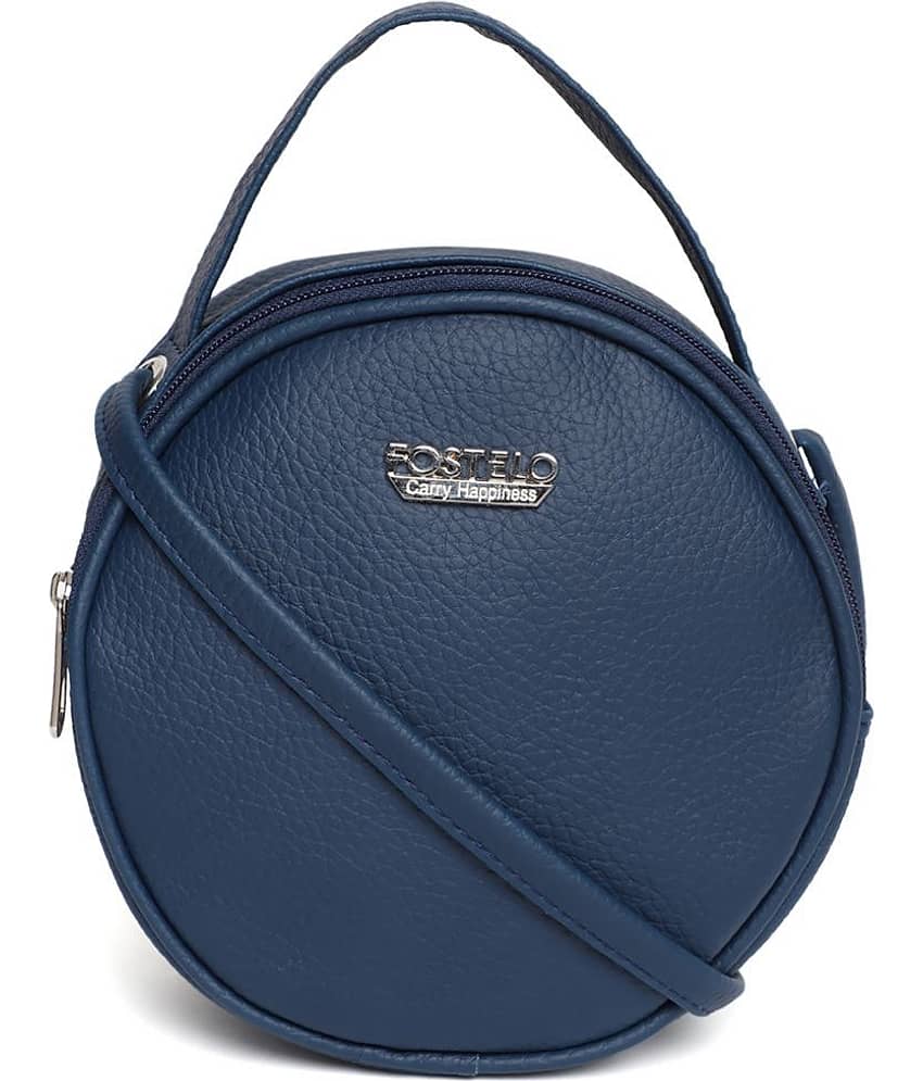 Fostelo Sling Bag PU Set of 1 ( Blue )