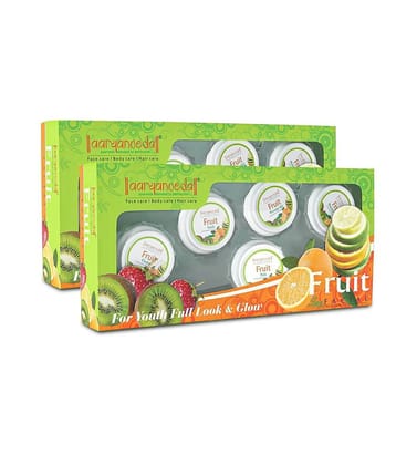 Aaryanveda Fruit Facial Kit ,Helps in Brightening & Revitalizing Skin for Glowing Skin 210g (Pack of 2)