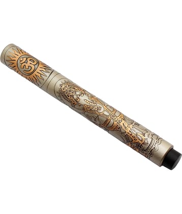 Srpc Lord Shri Ganesha & OM Engraved Sumo BallPoint Pen Golden Trims Blue Refill