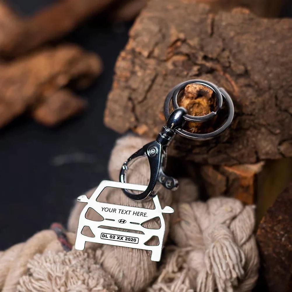 Hyundai i10 Keychain-Front View / Silver