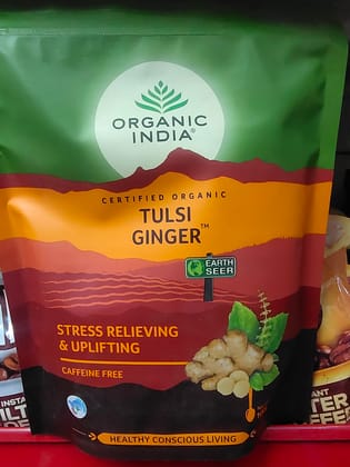 Organic India Tea - Tulsi & Ginger, 100 g