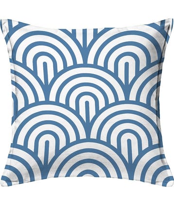 Houzzcode - Water Repellent Blue Polyester Pillow Covers 40x40x3 ( Pack of 1 )