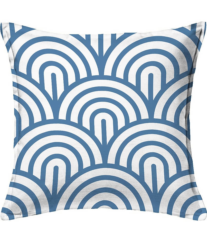 Houzzcode - Water Repellent Blue Polyester Pillow Covers 40x40x3 ( Pack of 1 )