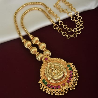 Premium Micro Plated Necklace with Lakshmi Design
