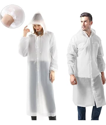 Infispace White PVC Men's Raincoat ( Pack of 1 )