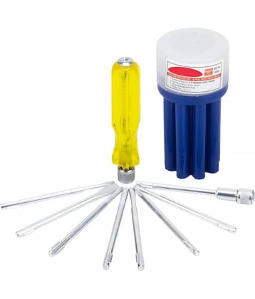 Aldeco Screwdriver Kit with 8 Blades and Electrical Tester for Multipurpose Application/ Precision Screwdriver Set (Multicolor).