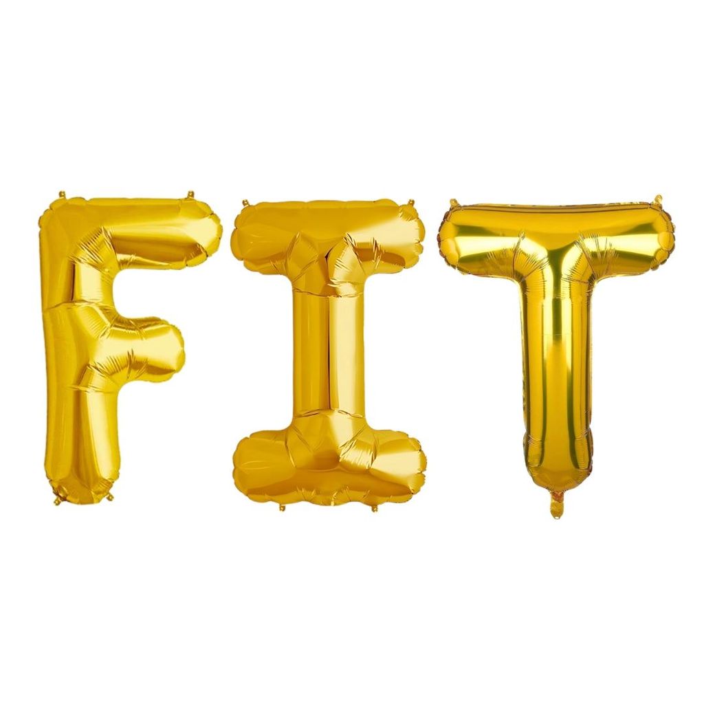FIT Golden Foil Balloon Set - Helium or Air Filled - 40 inches - 3PC - Party and Festive Needs | Buy online on ZillyBuy