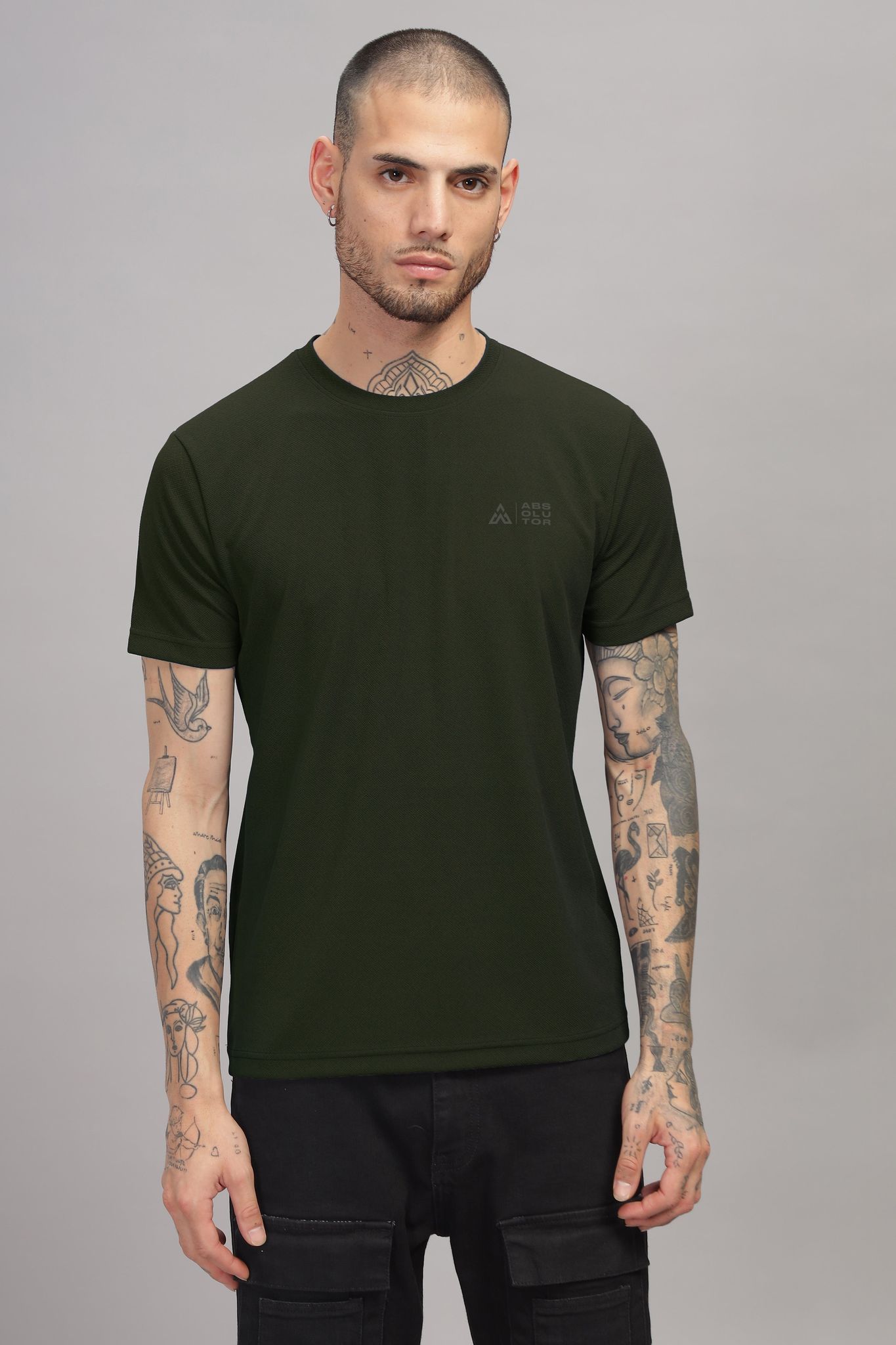 ABSOLUTOR Dri-Fit Sports T-Shirt Military Green-S