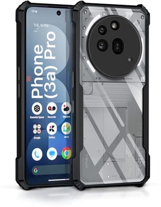 PLUGTECH Slim Shockproof Case | Matte Black Soft | Drop Protection | Precise Cutouts | Premium Mobile Cover for Nothing Phone (3a) Pro