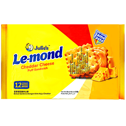 Julie's Cheddar Cheese Cream Sandwich Biscuit - 180 g