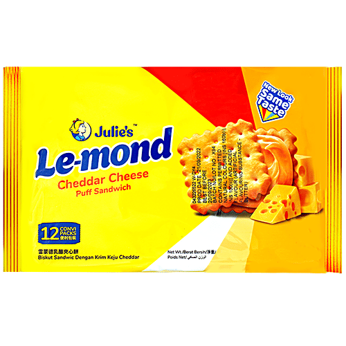 Julie's Cheddar Cheese Cream Sandwich Biscuit - 180 g