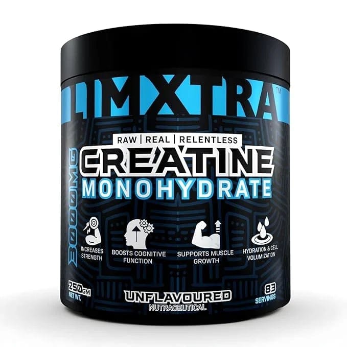 LIMXTRA Micronized Creatine Monohydrate Powder (250g) | Pure Strength & Recovery | Pre & Post Workout