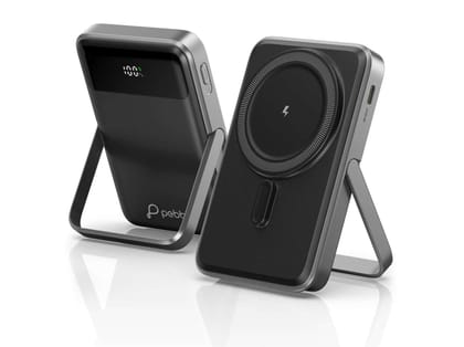 Pebble Rapid Mag Pro 10000mAh Power Bank, 15W Wireless & 22.5W Wired Fast Charging, Magnetic Snap