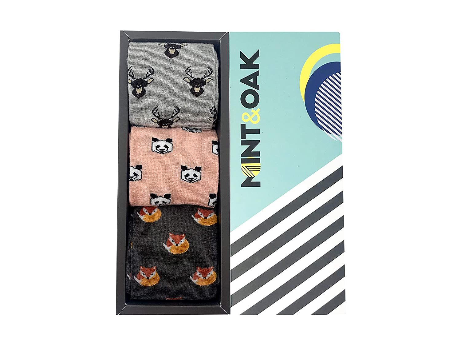 Animal Kingdom Set-of-3 Crew Socks for Men