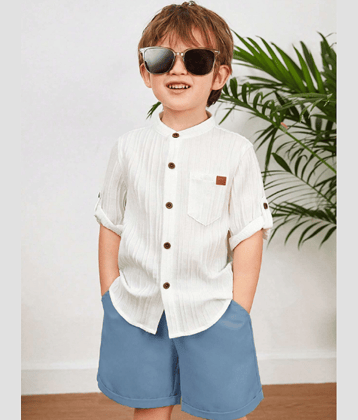 Ocvito Pack of 1 Baby Boys Cotton Blend Shirt & Shorts ( Multicolor )