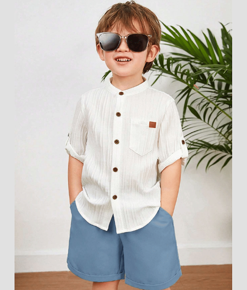 Ocvito Pack of 1 Baby Boys Cotton Blend Shirt & Shorts ( Multicolor )