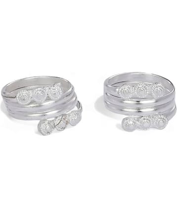 AanyaCentric Silver Toe Rings ( Pack of 1 )