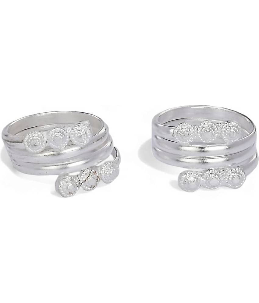 AanyaCentric Silver Toe Rings ( Pack of 1 )