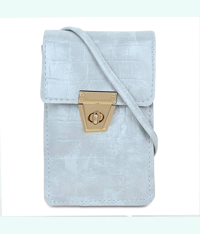 Cherry Tree - Light Grey Faux Leather Sling Bag