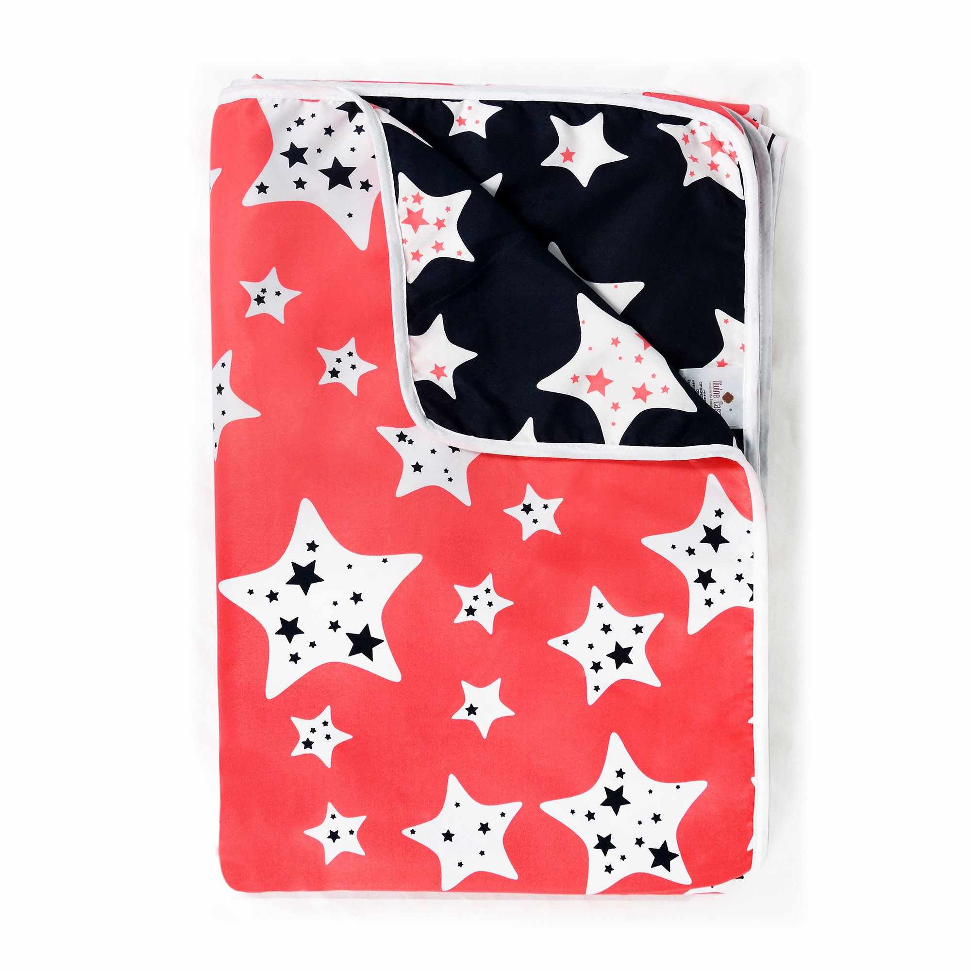 Abstract Print Black Warm and Lightweight Microfiber Double Bed Dohar-Double / Black and Pink / TL1184