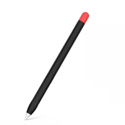 Valente Ultra Thin Silicone Skin Cover For Apple Pencil 2nd Gen Only (Stylus not included)-Black & Red