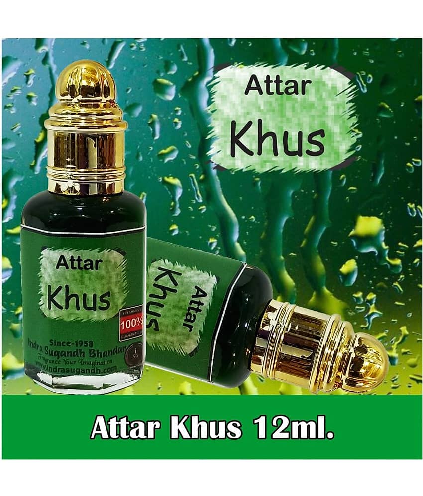 INDRA SUGANDH BHANDAR Attar For Men|Women Malabari Khus Pure & Original Vetiver Perfume Oil Long Lasting Fragrance 12ml Rollon Pack