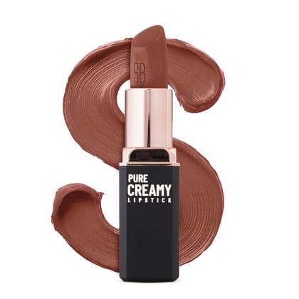 Swiss Beauty Pure Creamy Lipstick | Smooth Glide | Matte Finish | Rich Colour | With Vitamin E & Tea Tree Oil | Hydrating | All-Day Comfort | Shade- 02-Notorious Nude Swiss Beauty Pure Creamy Lipstick | Smooth Glide | Matte Finish | Rich Colour | With Vi
