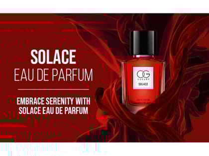 OG BEAUTY LUXURY Solace Eau De Parfum, Premium, Long-Lasting Scent Symphony with Zesty Tangerine, Blackcurrant, Raspberry, and Earthy Tonka Bean & Patchouli - 50ml