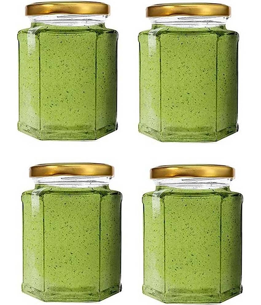 Somil  Glass Container Glass Transparent Utility Container ( Set of 4 )