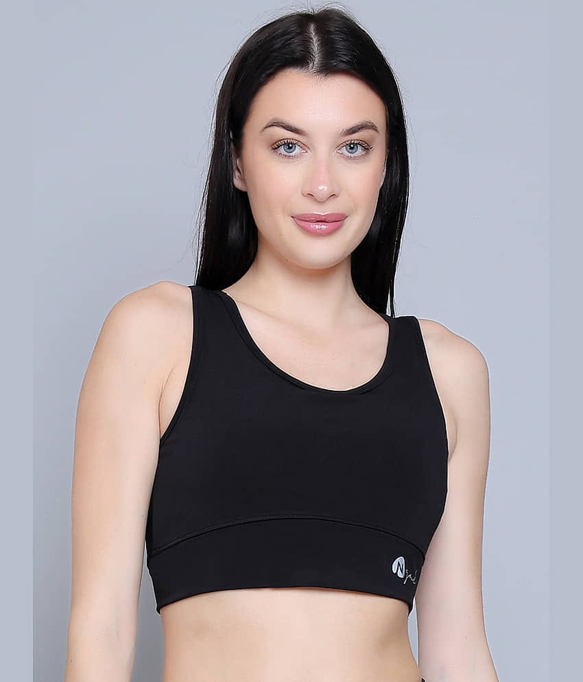 N-Gal Navy Polyester Heavily Padded Women's Sports Bra ( Pack of 1 )