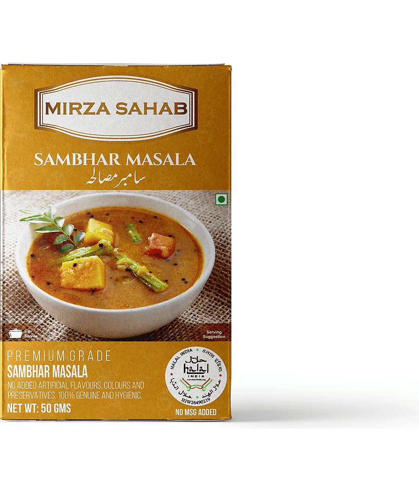 Mirza Sahab Sambhar Masala Instant Mix 50 gm Pack of 4