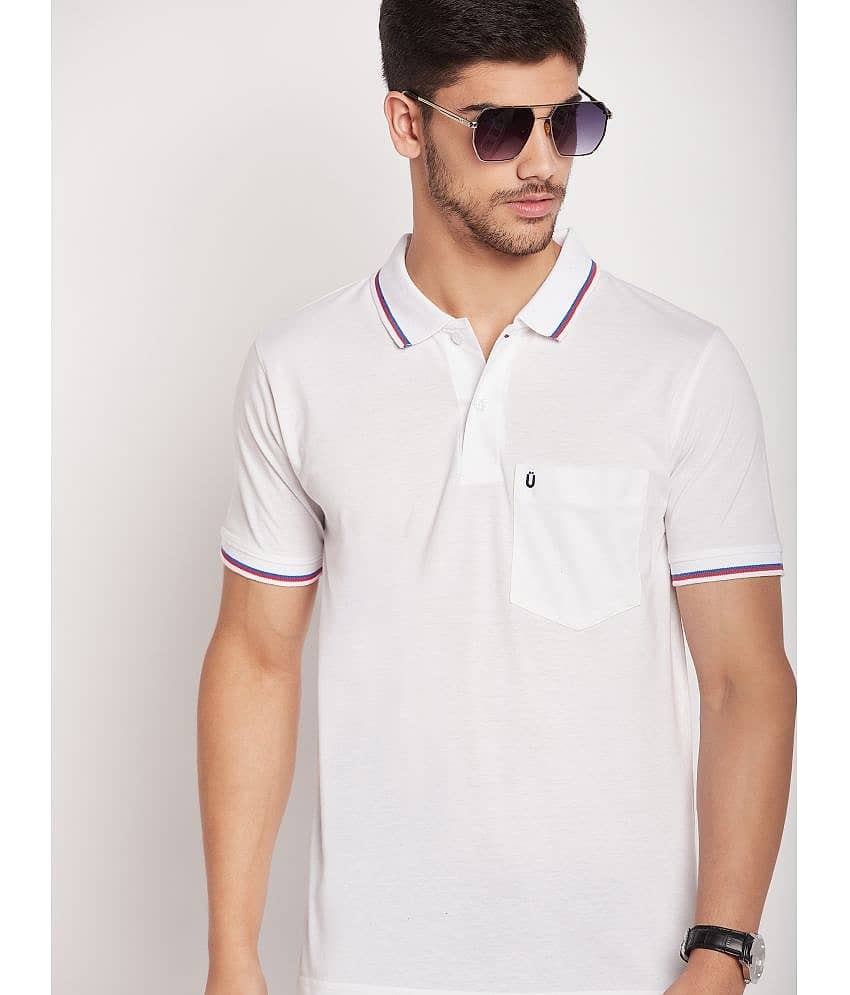 UNIBERRY Pack of 1 Cotton Blend Regular Fit Solid Half Sleeves Men's Polo T Shirt ( Beige )