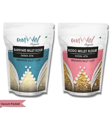 Amwel Barnyard Millet Flour 450g + Kodo Millet Flour 450g 900 gm Pack of 2