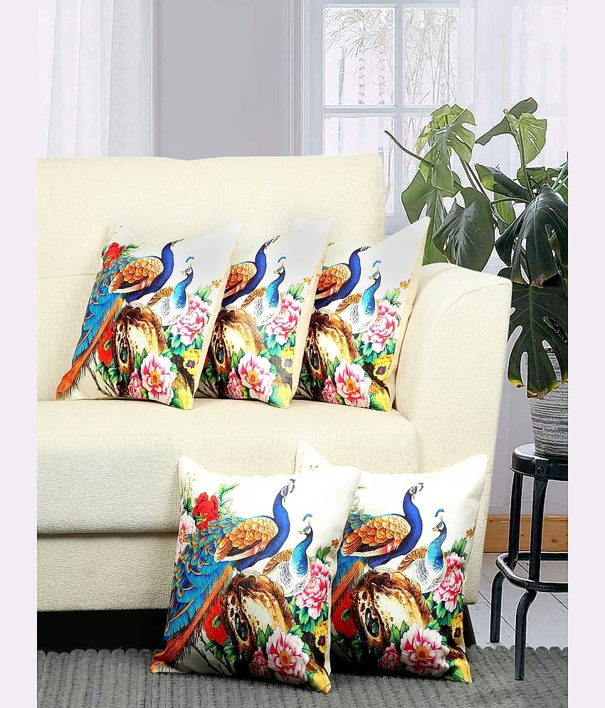 BELLA TRUE  Set of 5 Cushion Covers Floral Themed