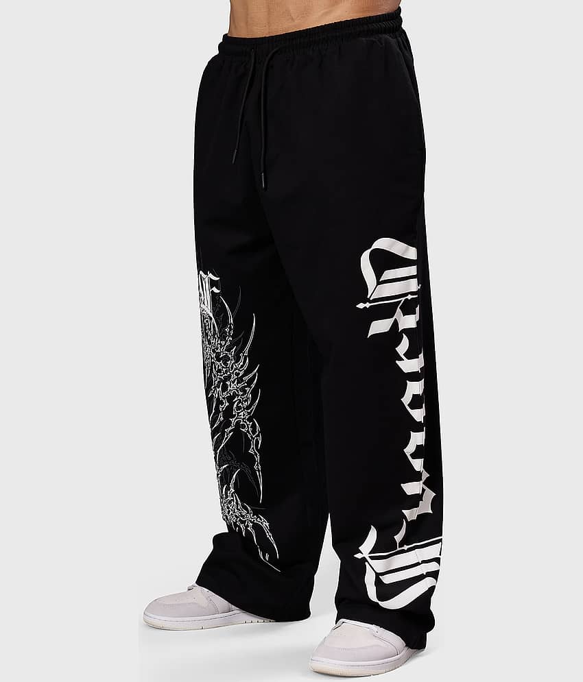 Fuaark Black Cotton Men's Sports Trackpants ( Pack of 1 )
