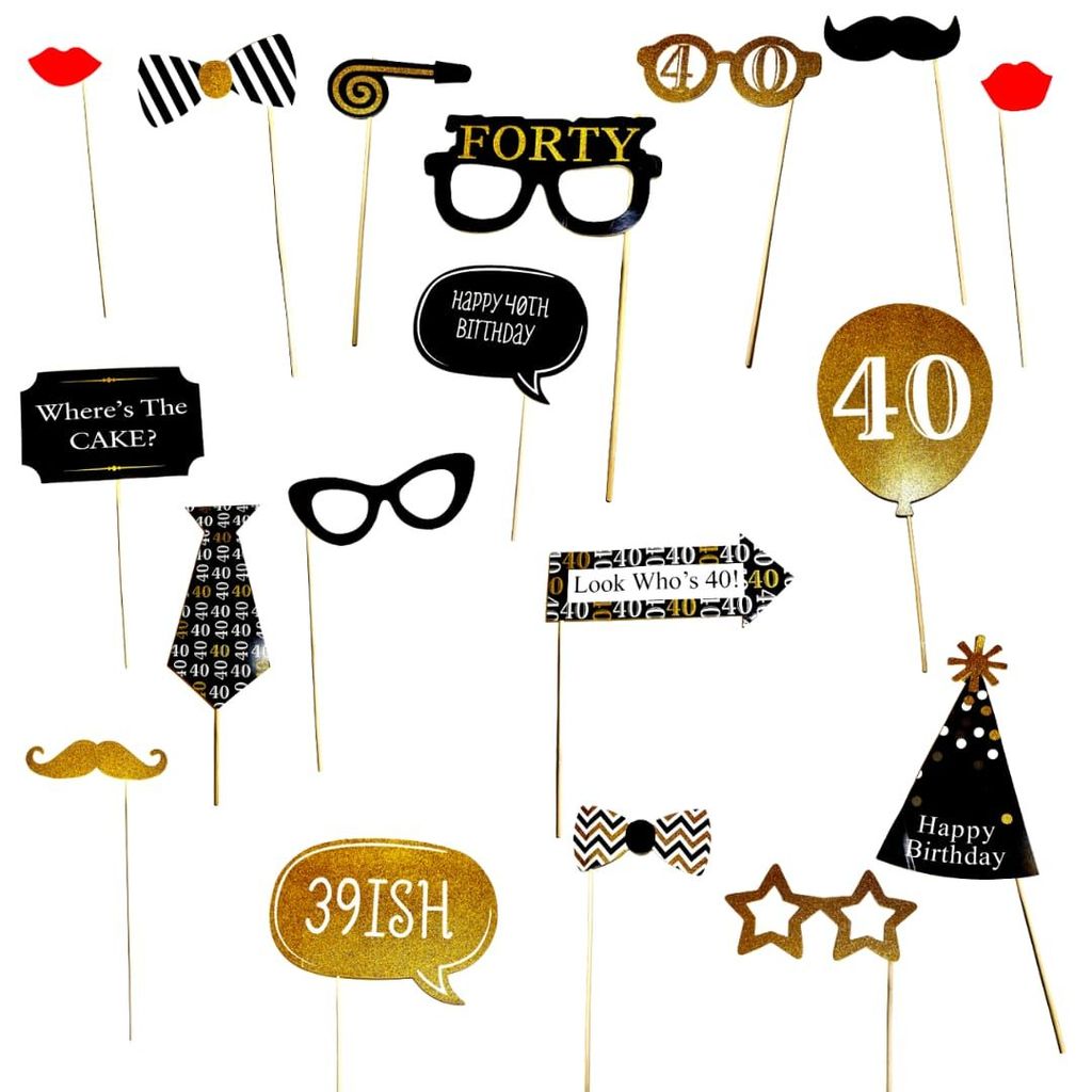 Wanna Party 40th Birthday Photo ProPs - 20PC - Party and Festive Needs | Buy online on ZillyBuy