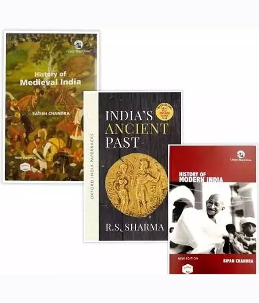 Combo of 3 Books:- History of Modern India + India's Ancient Past + History Of Medieval India (